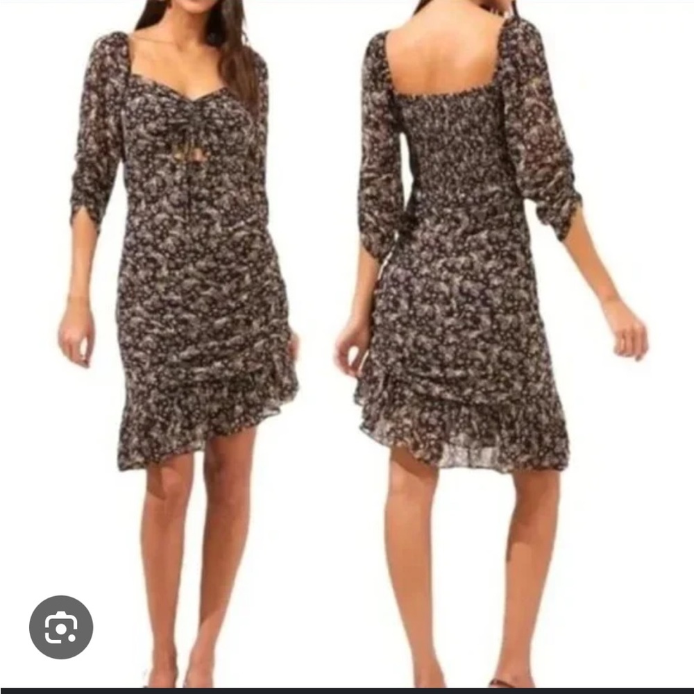 ASTR Sweetheart Cut Out Mini Asymmetrical Dress